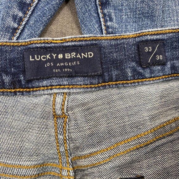 Lucky Brand Mens 121 Slim Straight Jeans Size 33x30 Blue Denim Cotton & Elastane - Picture 5 of 15